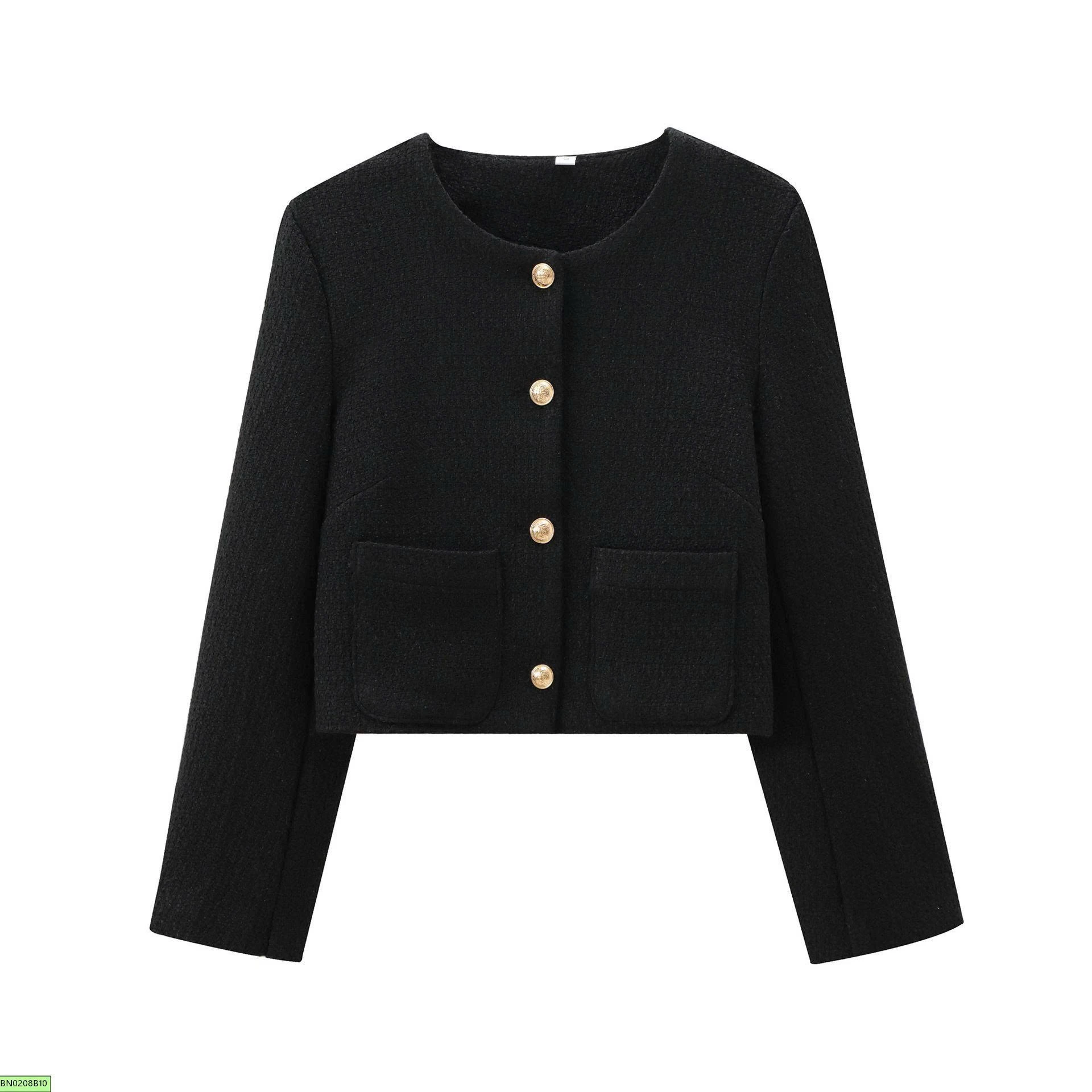 ÁO KHOÁC TWEED CỔ TRÒN CÀI CÚC KASLEAD