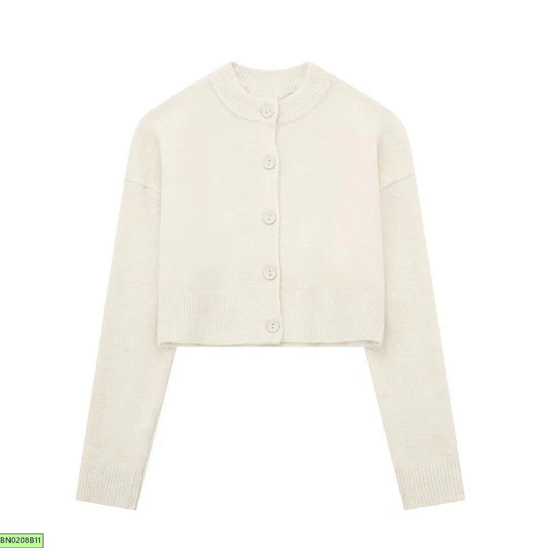 ÁO CARDIGAN LEN CÀI CÚC