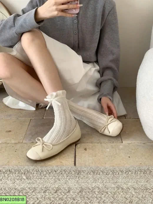 GIÀY BÚP BÊ NƠ PHONG CÁCH HÀN QUỐC