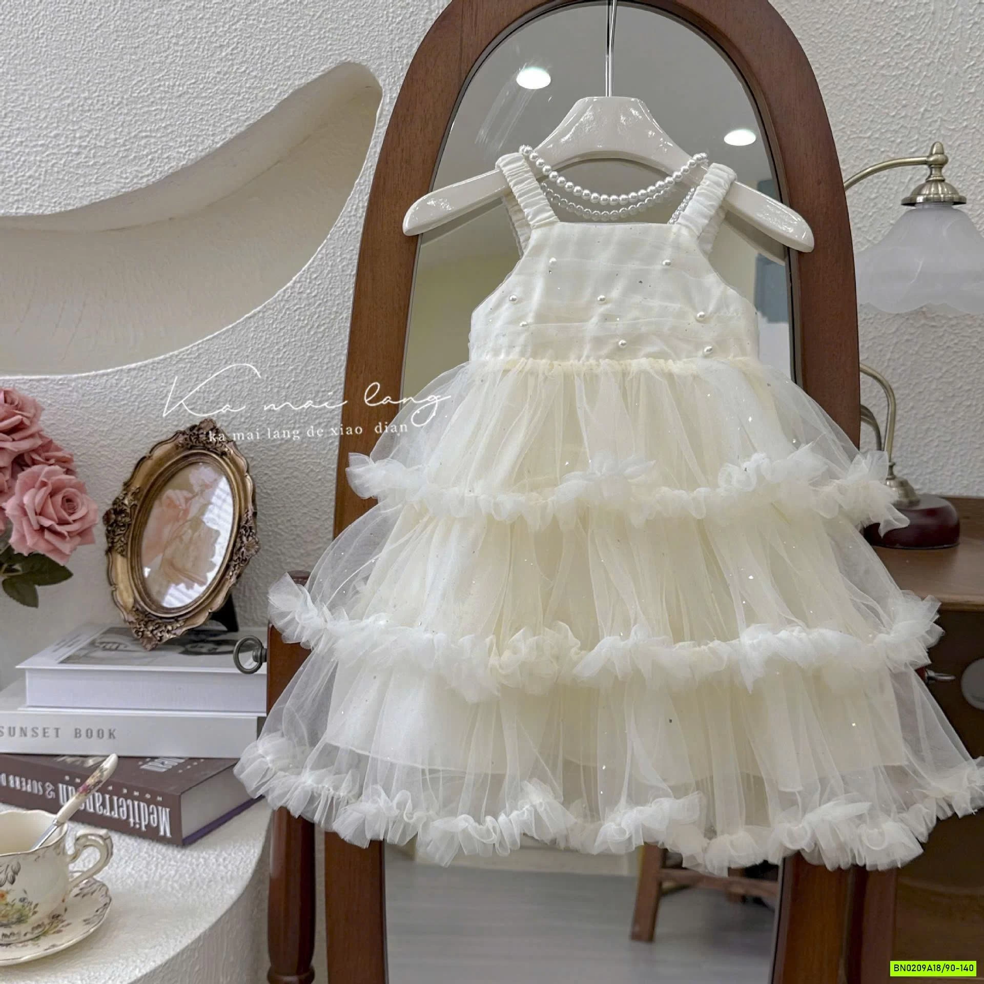 ĐẦM VOAN TẦNG 2 DÂY BLUETOWN