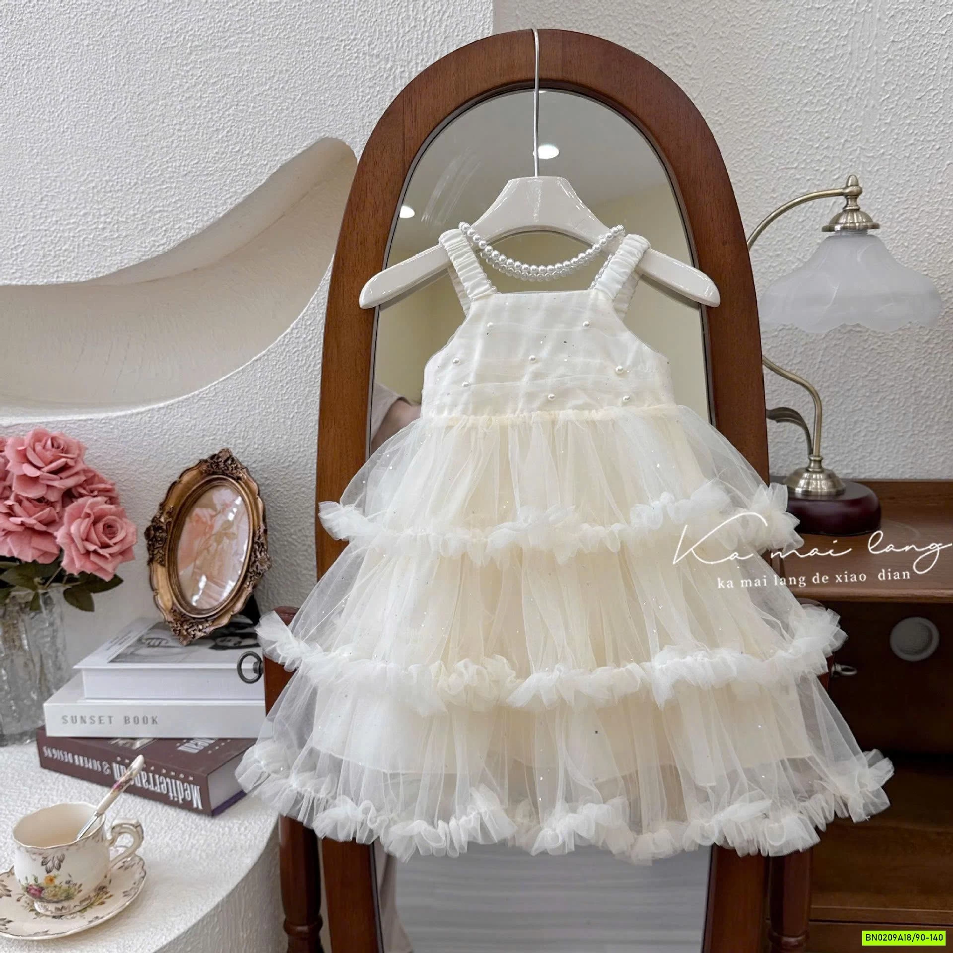 ĐẦM VOAN TẦNG 2 DÂY BLUETOWN