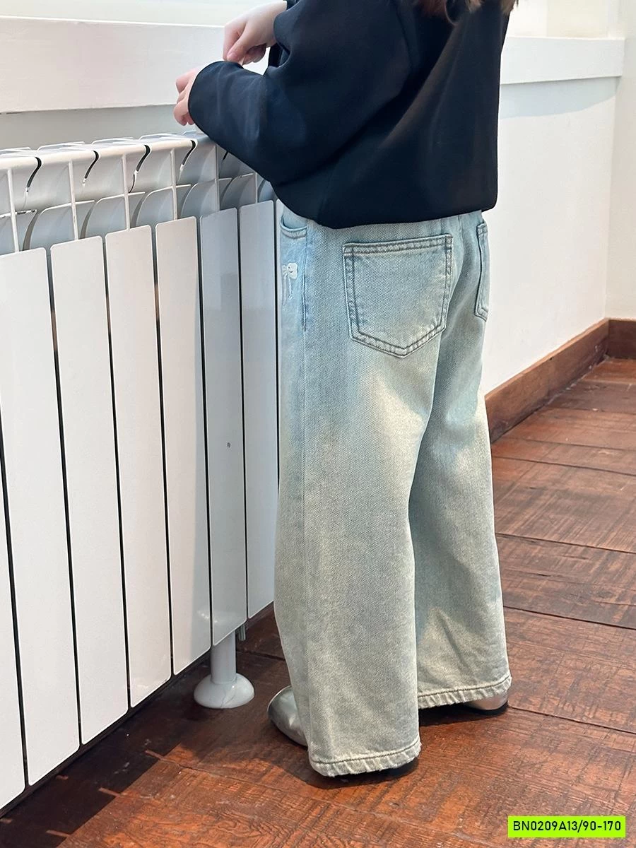 JEANS SUÔNG THÊU NƠ 25F044 AMBB