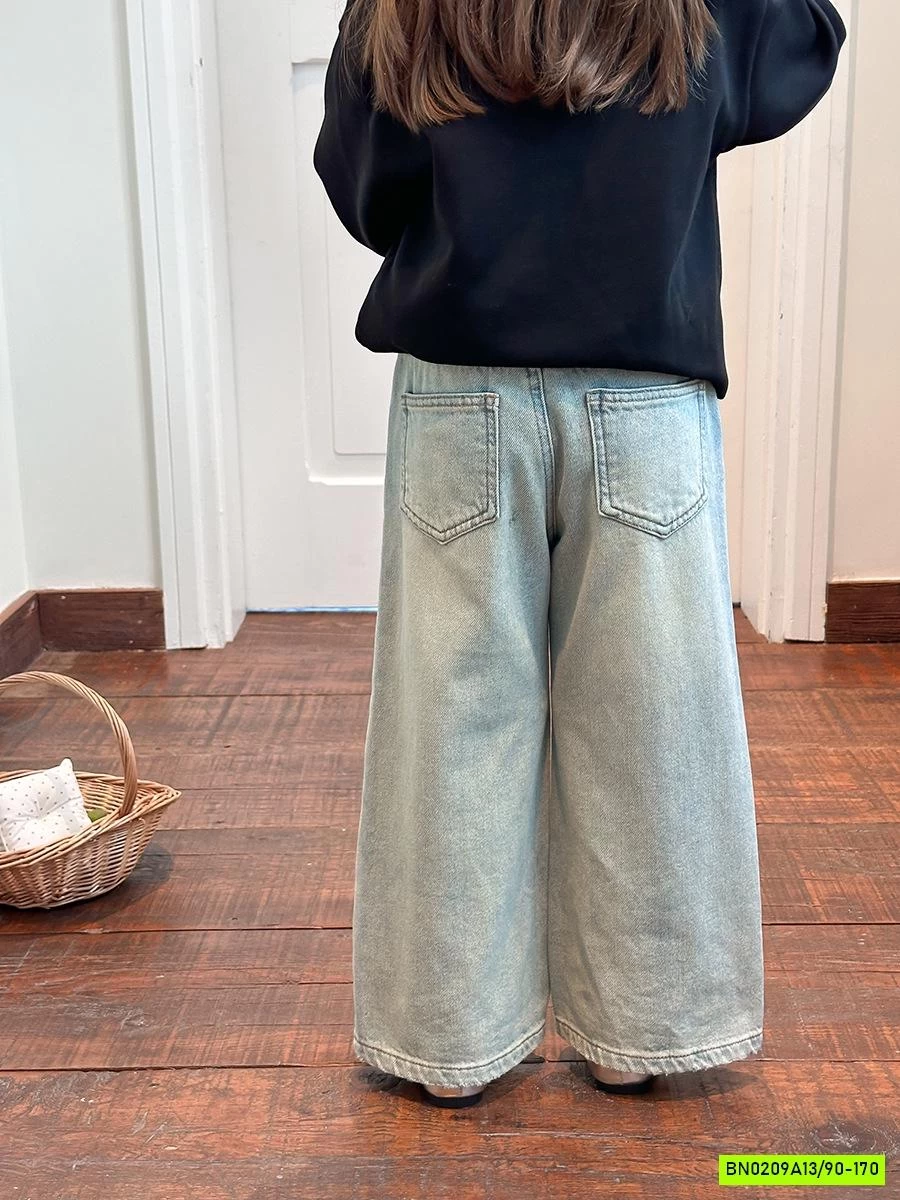 JEANS SUÔNG THÊU NƠ 25F044 AMBB