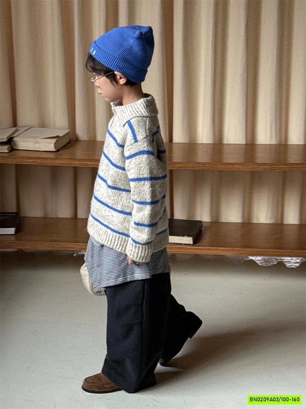 ÁO LEN KẺ NGANG CỔ BẺ