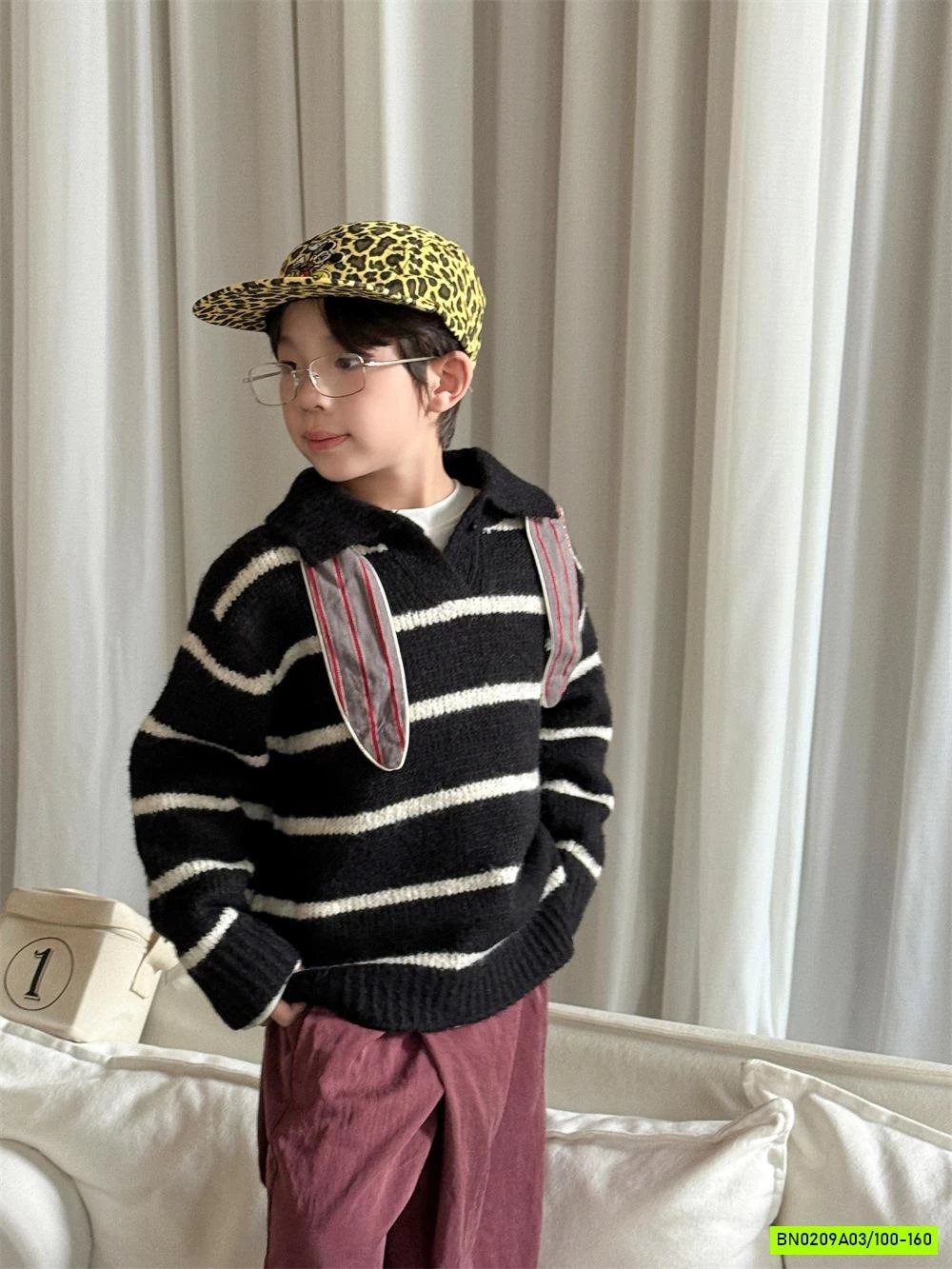 ÁO LEN KẺ NGANG CỔ BẺ