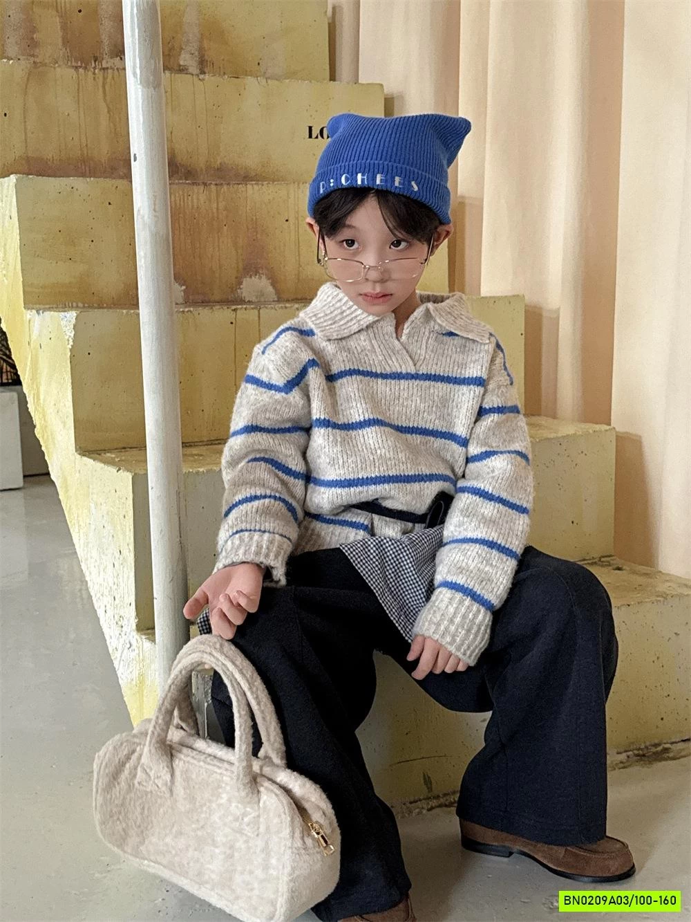 ÁO LEN KẺ NGANG CỔ BẺ