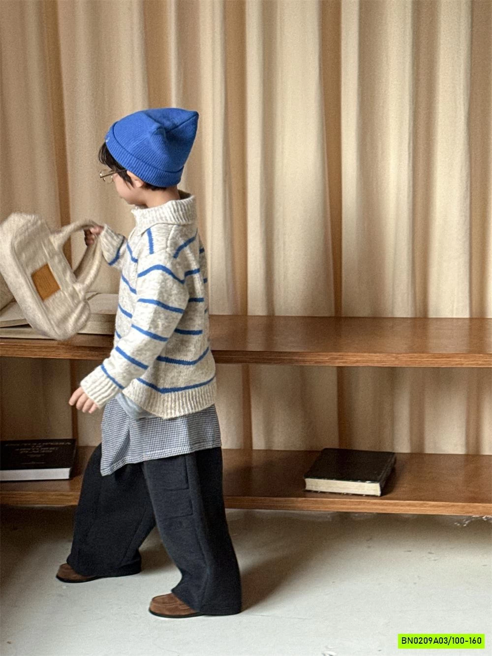 ÁO LEN KẺ NGANG CỔ BẺ