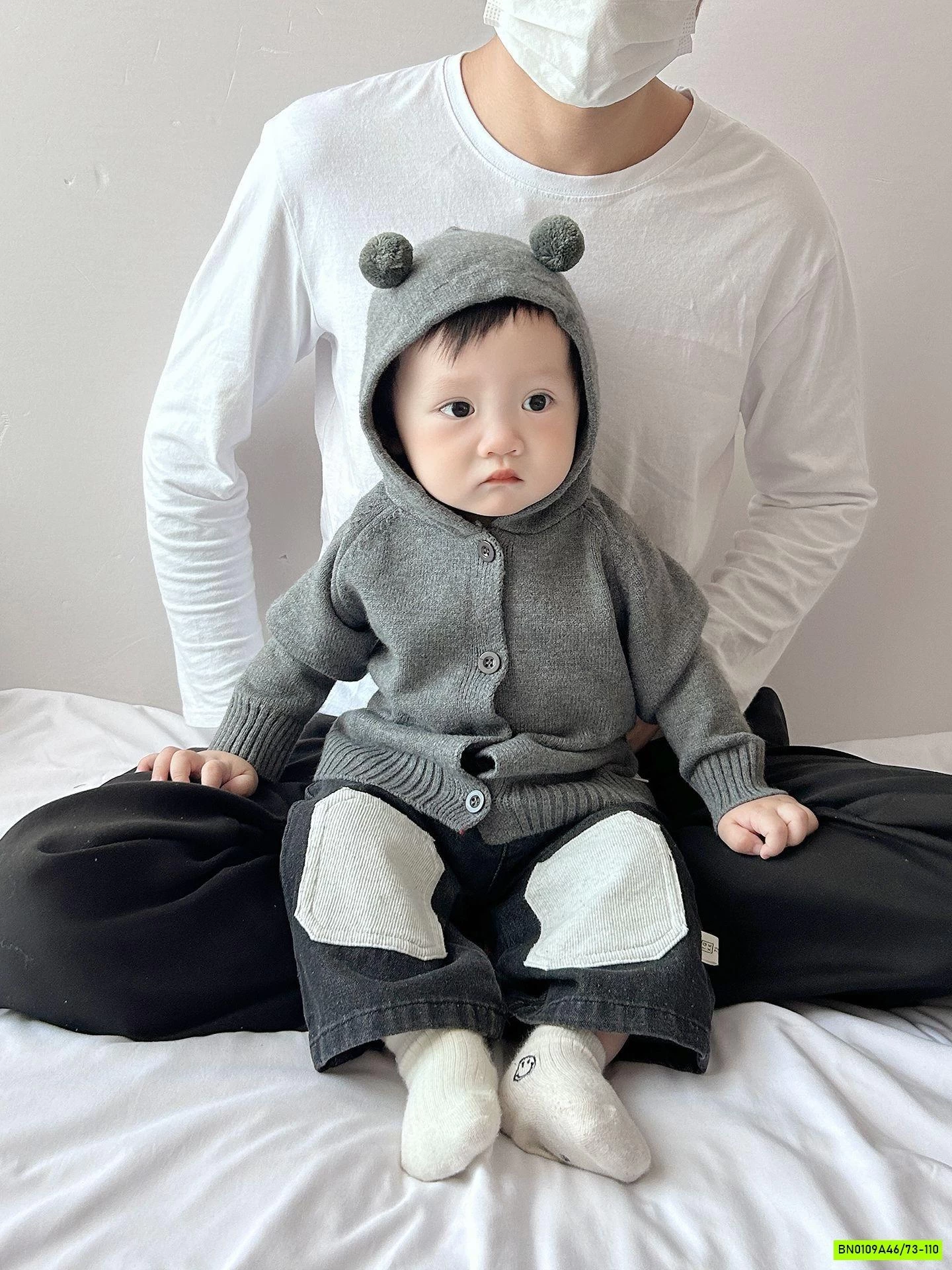 KHOÁC LEN LIỀN MŨ SZ NHÍ