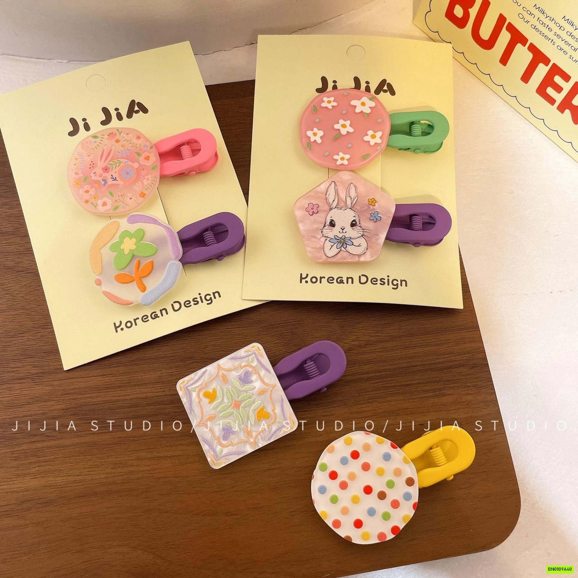 SET 2 KẸP TÓC HỌA TIẾT BIGSIZE