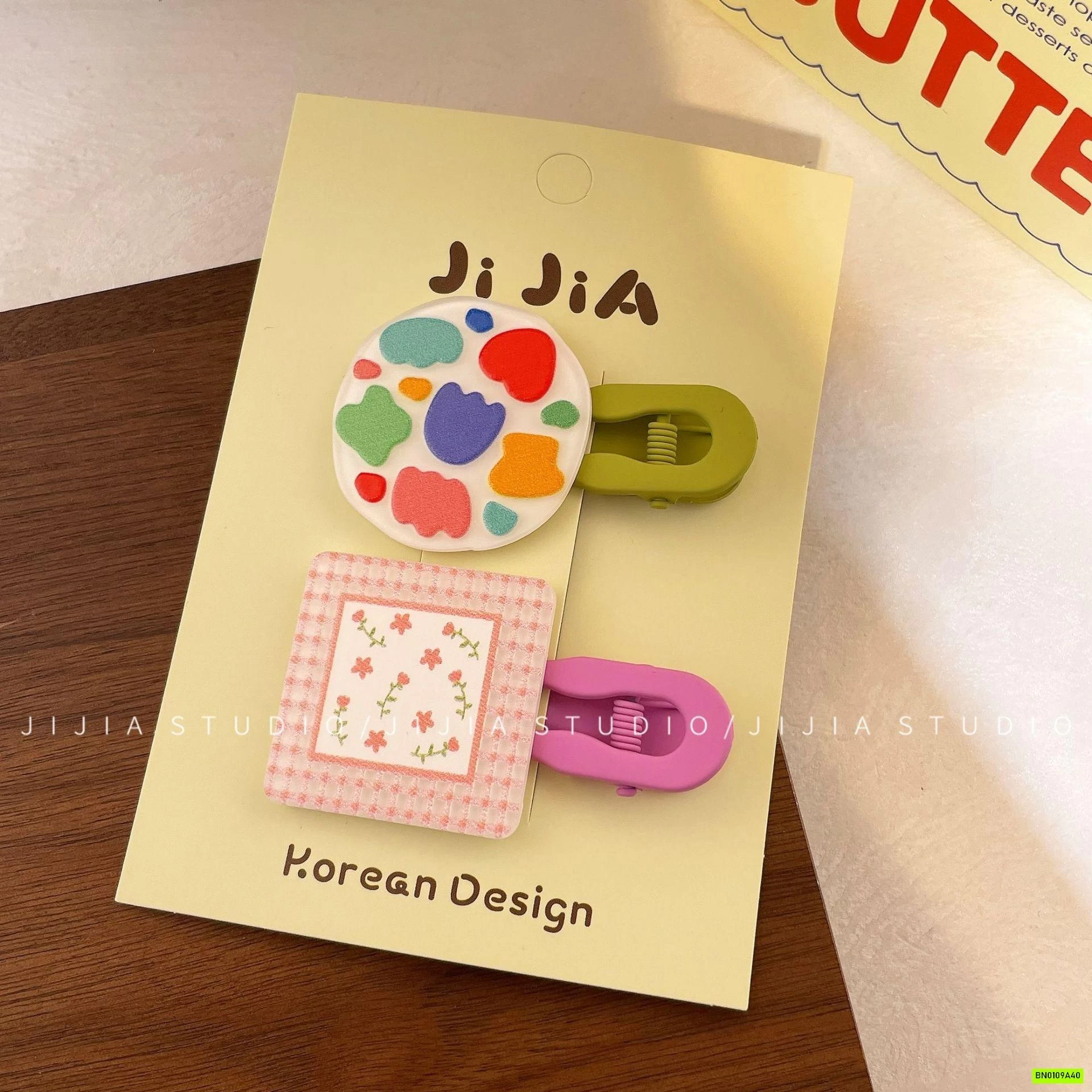 SET 2 KẸP TÓC HỌA TIẾT BIGSIZE