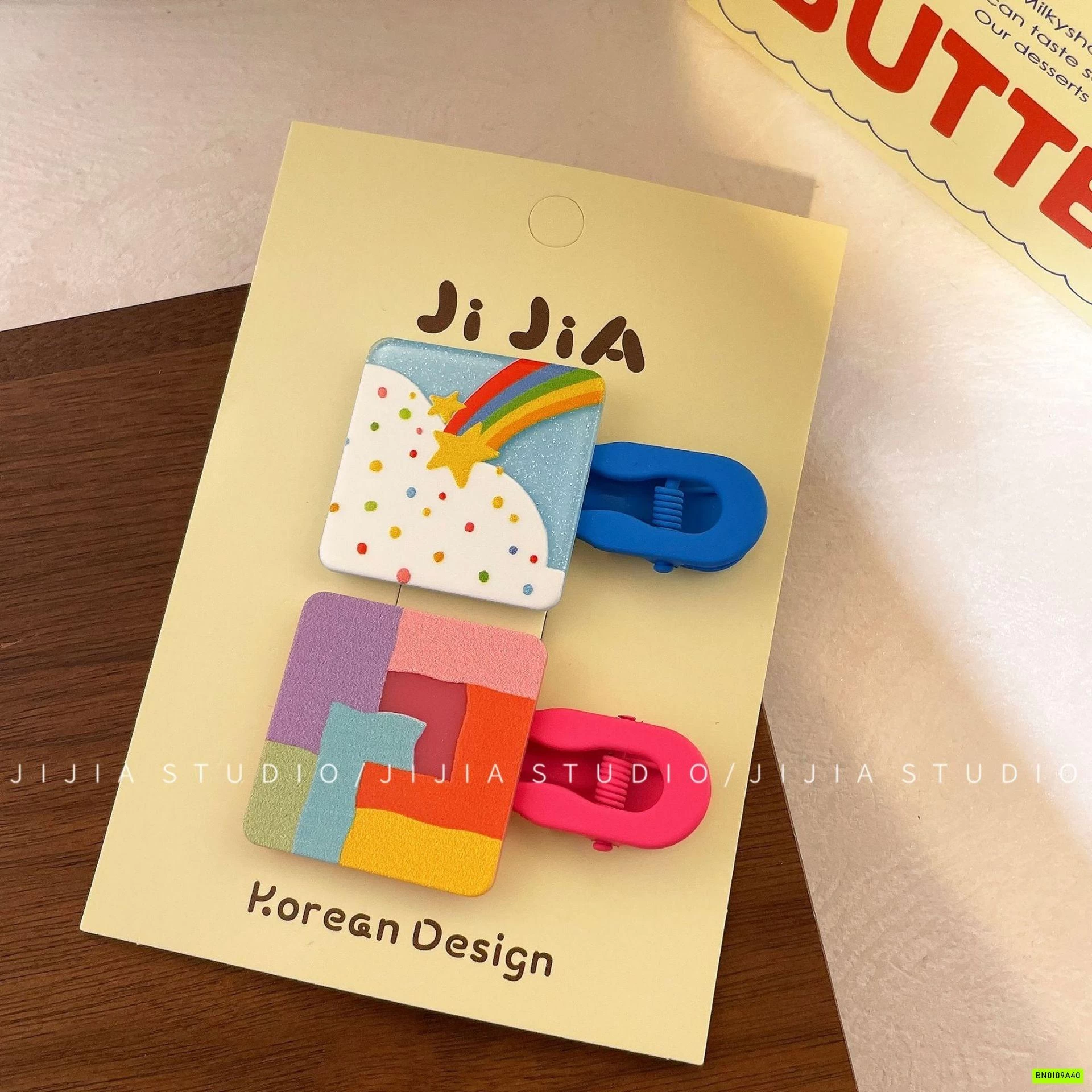 SET 2 KẸP TÓC HỌA TIẾT BIGSIZE