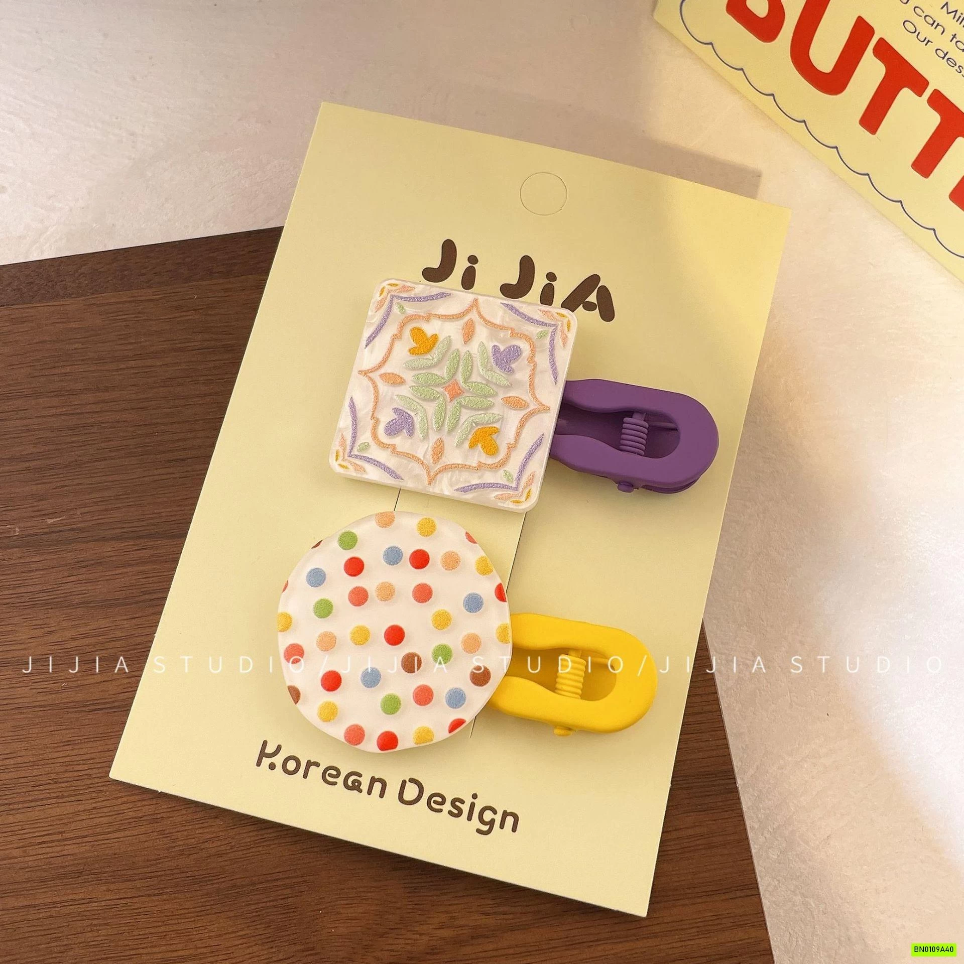 SET 2 KẸP TÓC HỌA TIẾT BIGSIZE