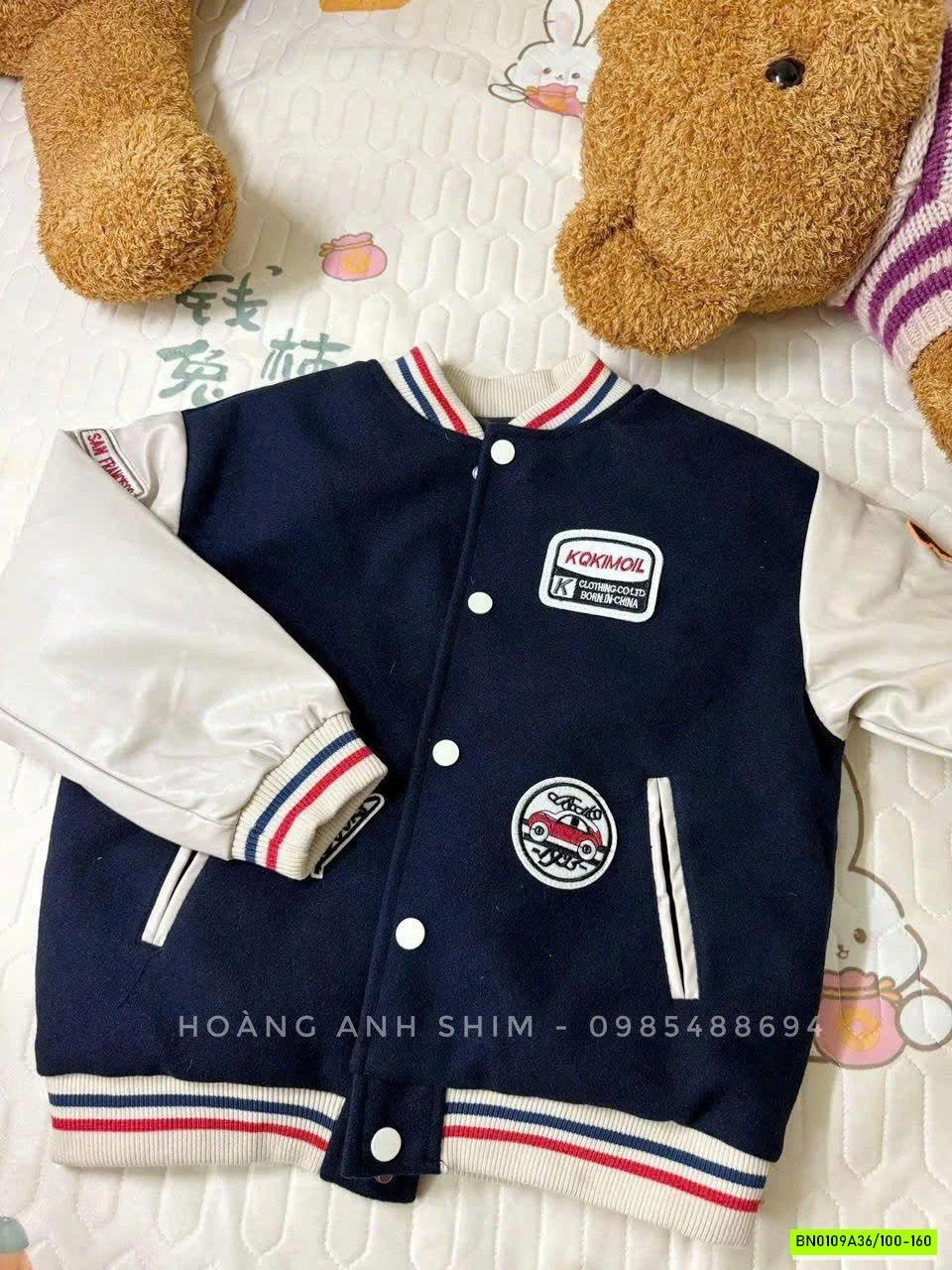 ÁO BOMBER BÓNG CHÀY CHO BÉ