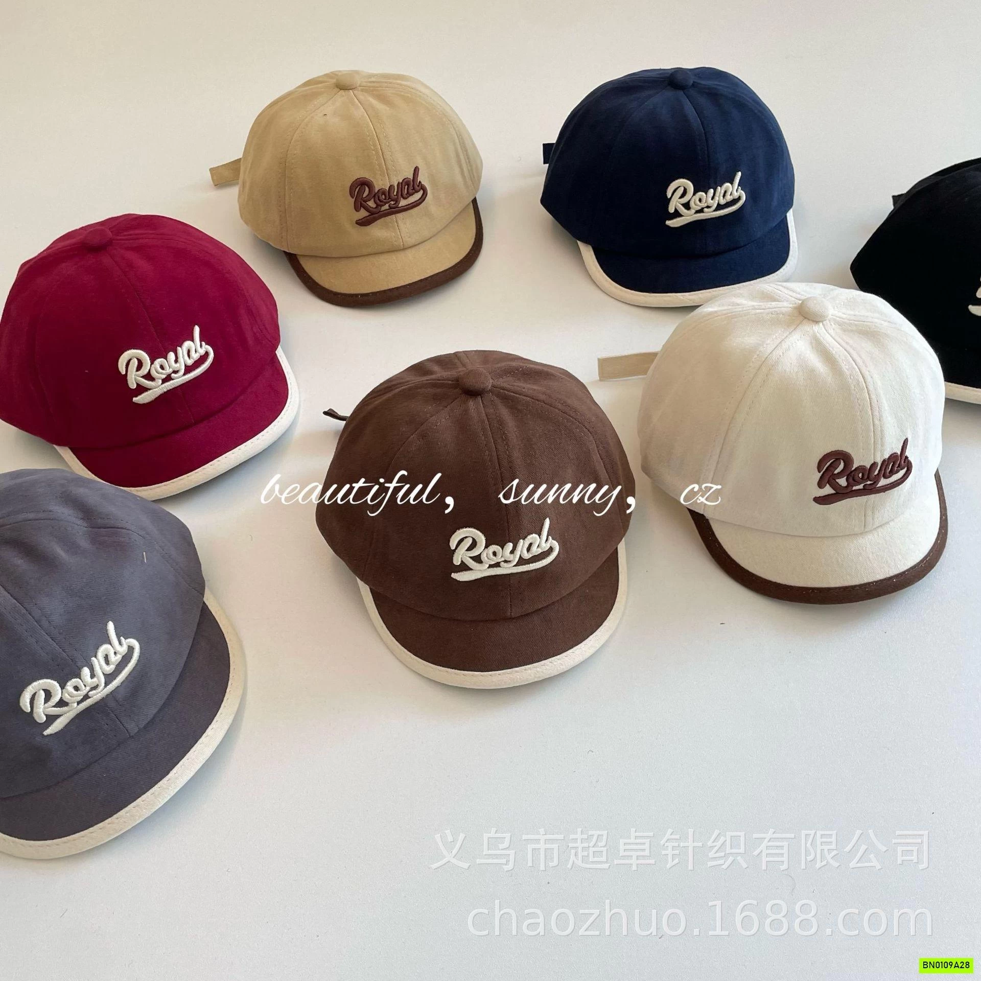 MŨ KẾT THÊU CHỮ SZ NHÍ