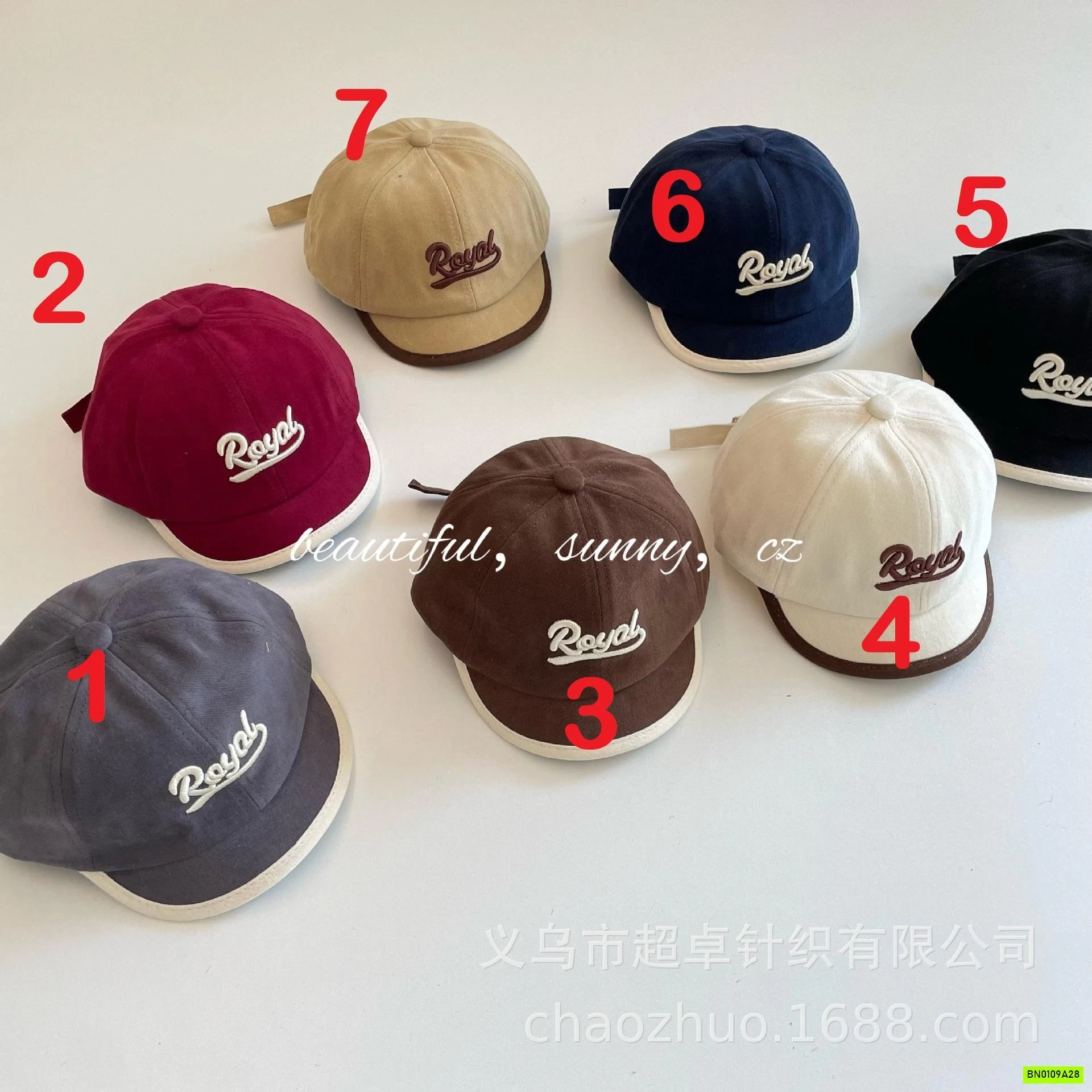 MŨ KẾT THÊU CHỮ SZ NHÍ