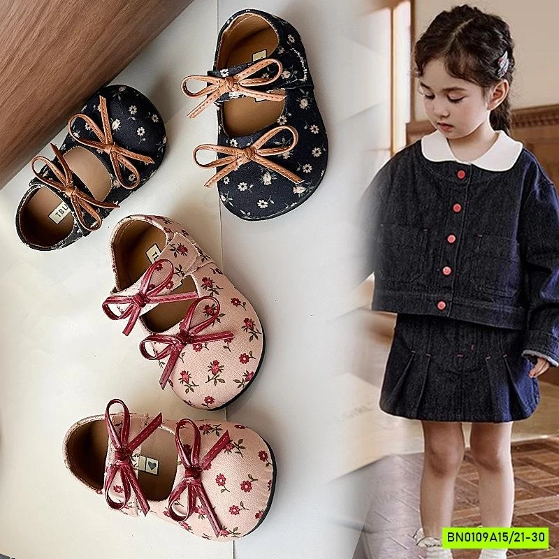 GIÀY BÚP BÊ HOA NHÍ GẮN NƠ