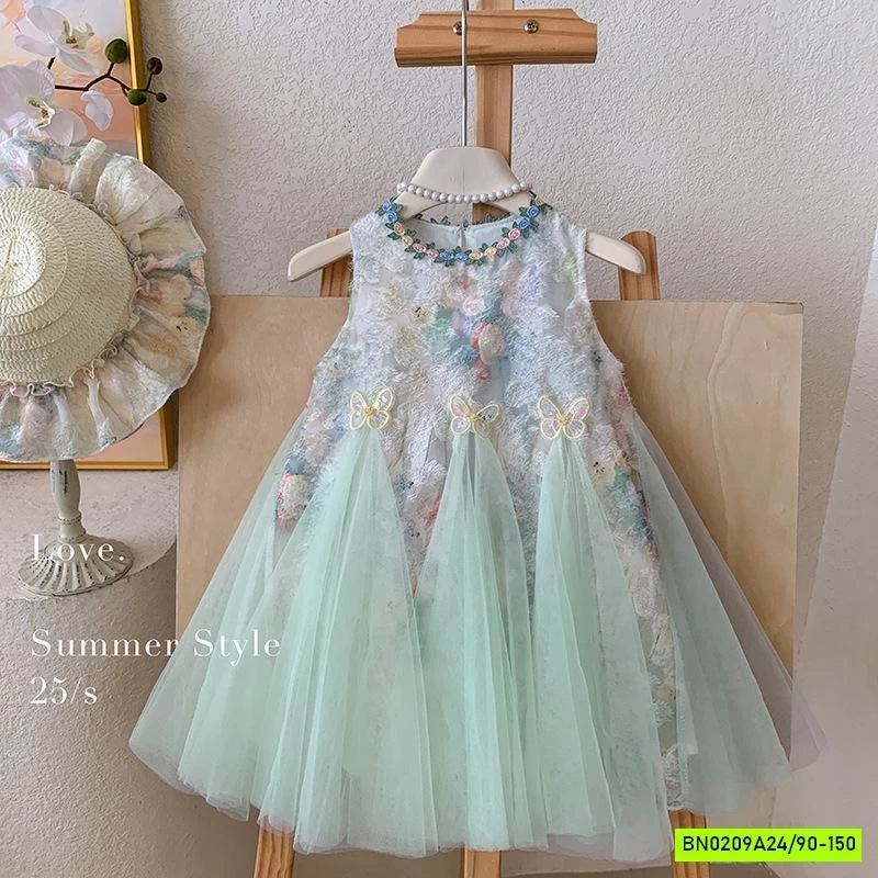 ĐẦM HOA CỔ YẾM PHỐI VOAN