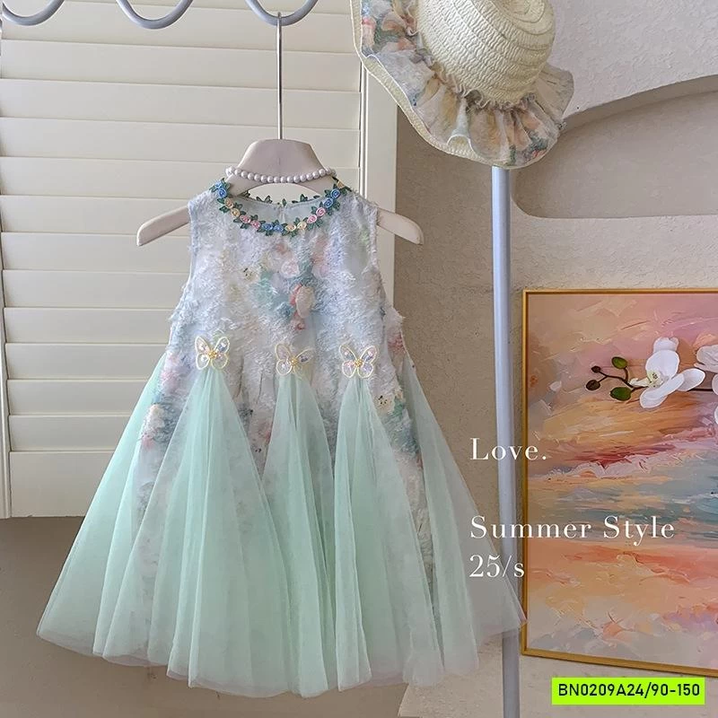 ĐẦM HOA CỔ YẾM PHỐI VOAN