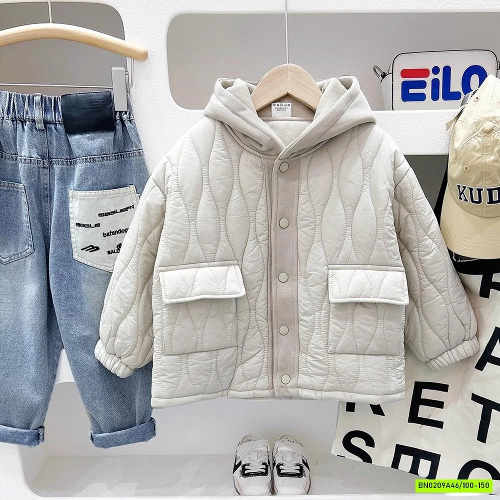 KHOÁC PHAO TRẦN TRÁM LIỀN MŨ COTTON KAKADY