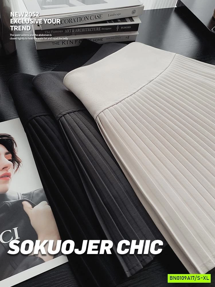 CHÂN VÁY DẠ XẾP LY NHỎ GEN BỤNG