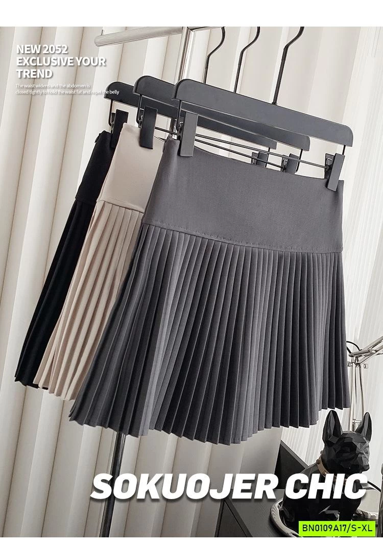 CHÂN VÁY DẠ XẾP LY NHỎ GEN BỤNG