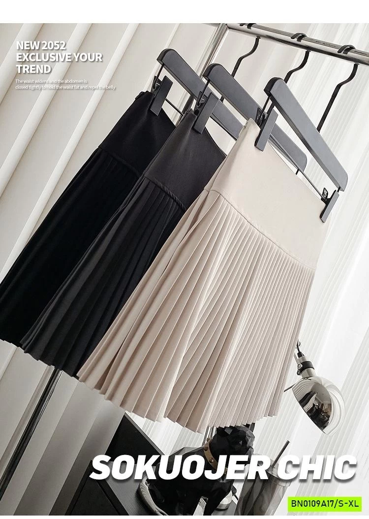 CHÂN VÁY DẠ XẾP LY NHỎ GEN BỤNG