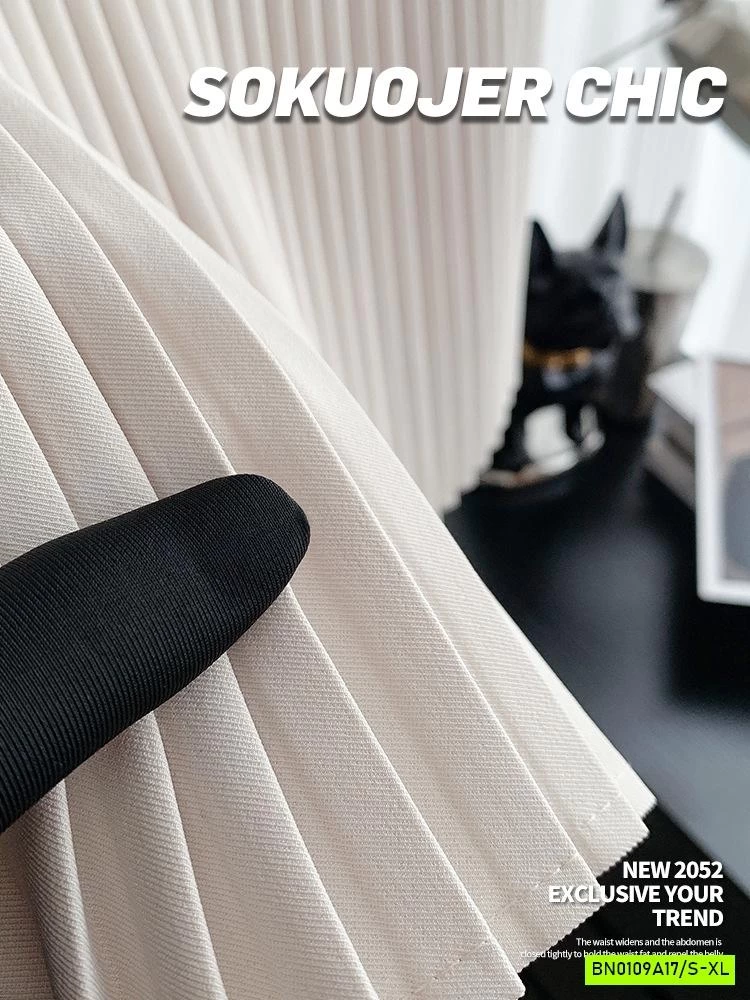 CHÂN VÁY DẠ XẾP LY NHỎ GEN BỤNG