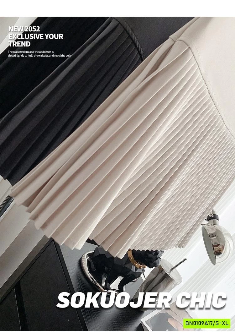 CHÂN VÁY DẠ XẾP LY NHỎ GEN BỤNG