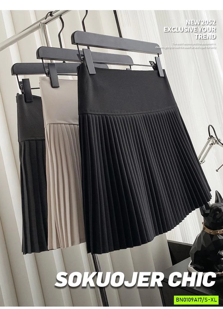 CHÂN VÁY DẠ XẾP LY NHỎ GEN BỤNG