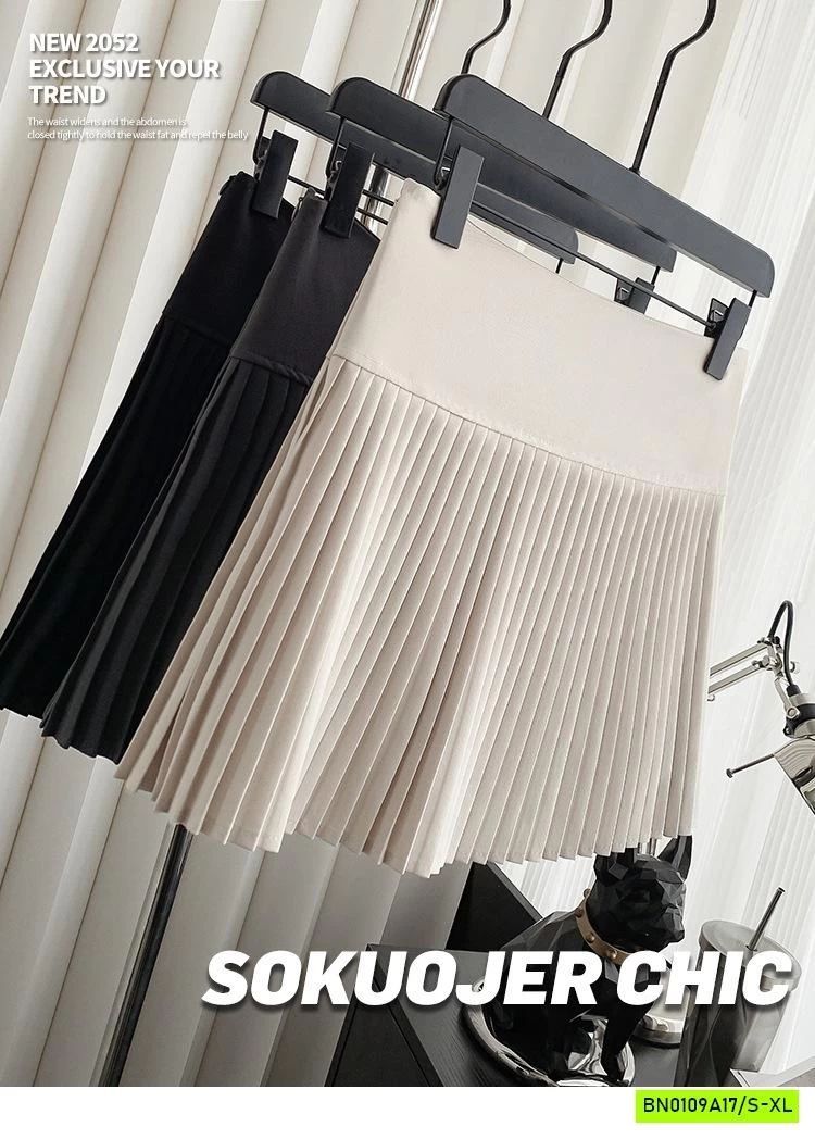 CHÂN VÁY DẠ XẾP LY NHỎ GEN BỤNG