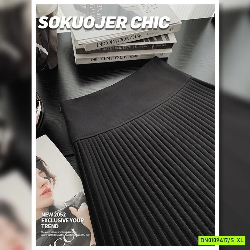 CHÂN VÁY DẠ XẾP LY NHỎ GEN BỤNG