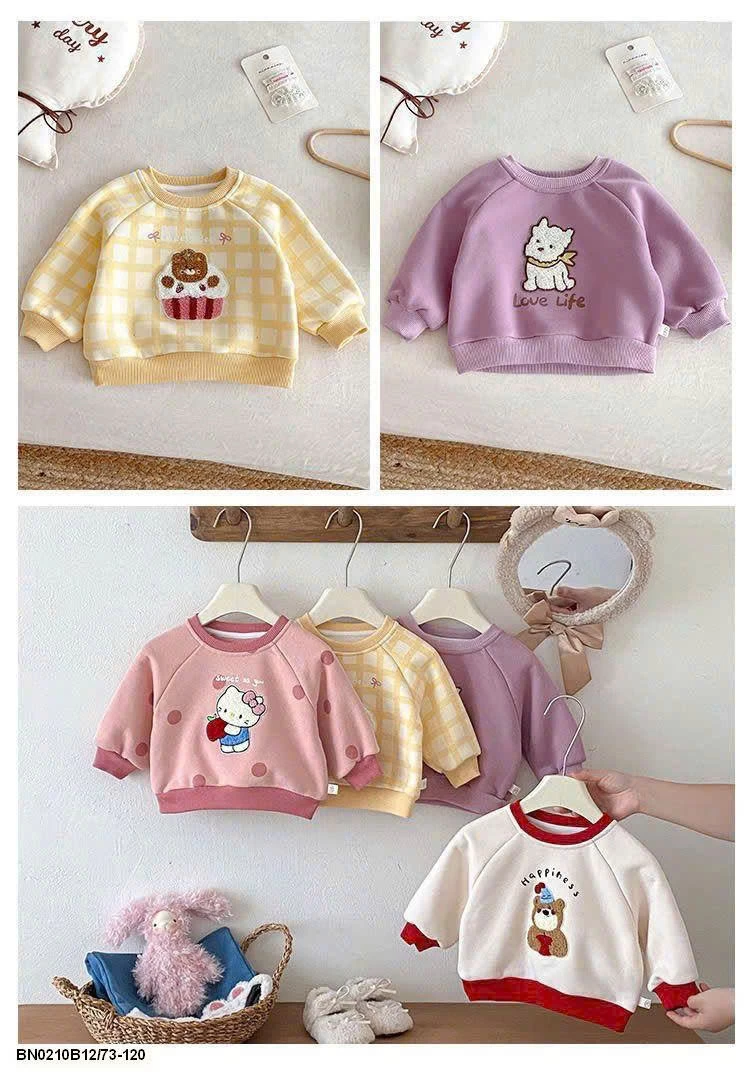 ÁO NỈ HOẠT HÌNH CHO BÉ