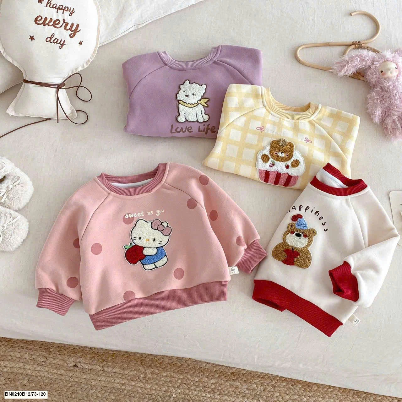 ÁO NỈ HOẠT HÌNH CHO BÉ