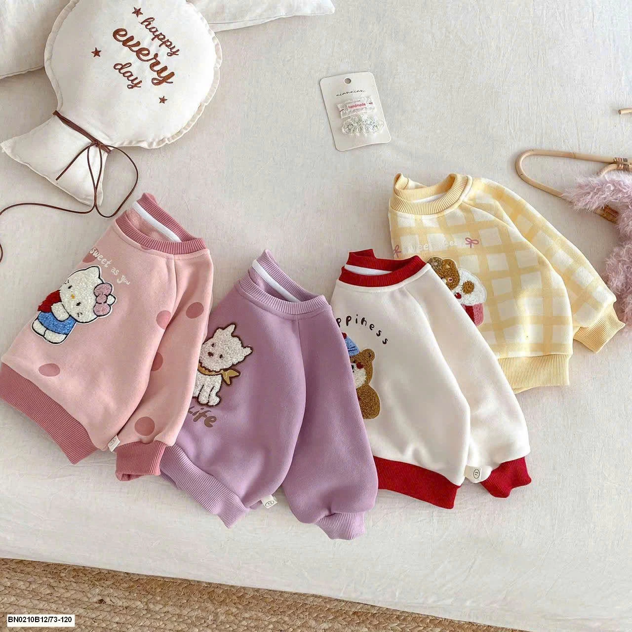 ÁO NỈ HOẠT HÌNH CHO BÉ