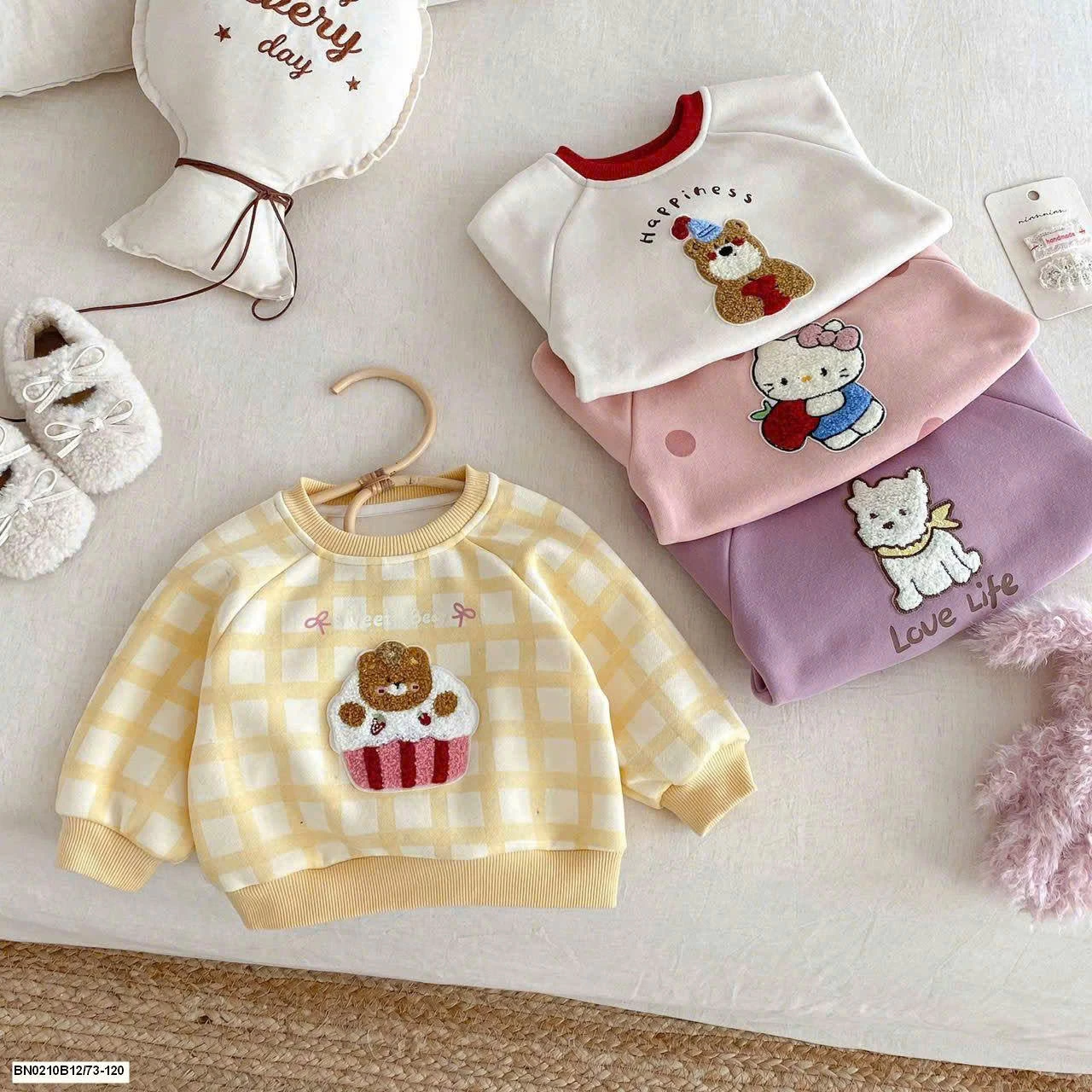 ÁO NỈ HOẠT HÌNH CHO BÉ