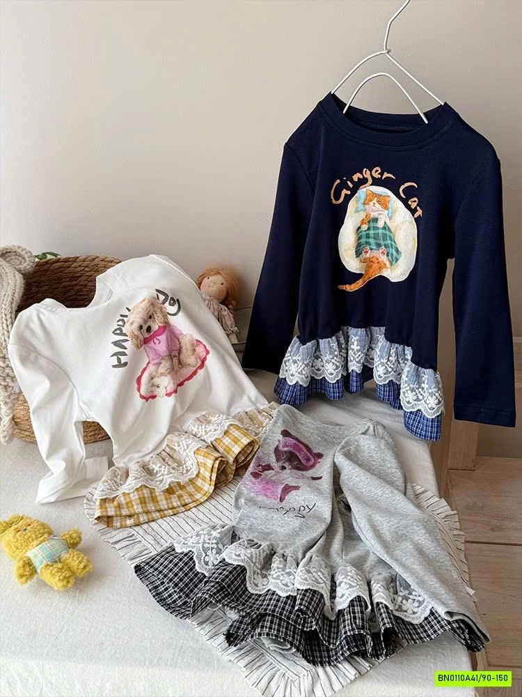 ÁO THUN PHỐI VIỀN REN