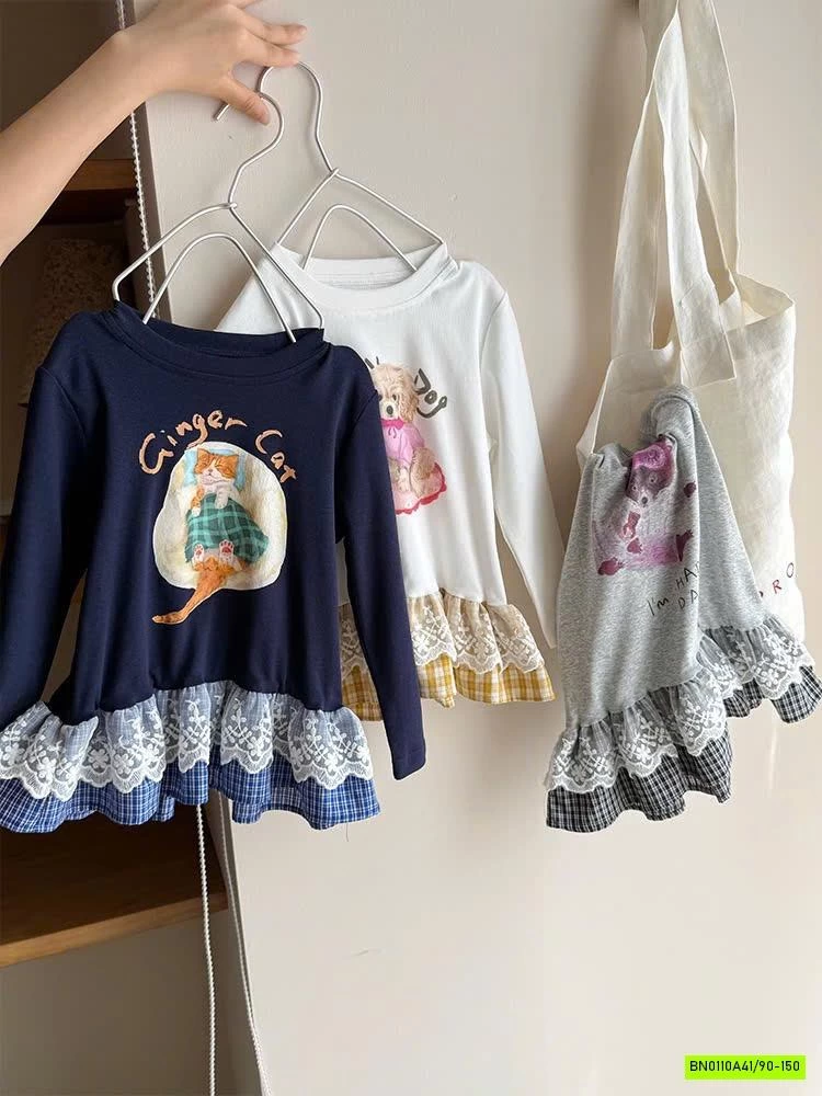 ÁO THUN PHỐI VIỀN REN