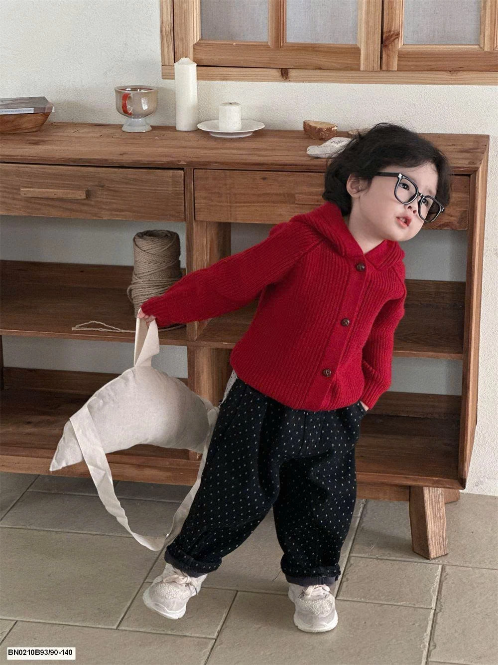 ÁO LEN DỆT TRƠN MÀU LIỄN MŨ CHO BÉ