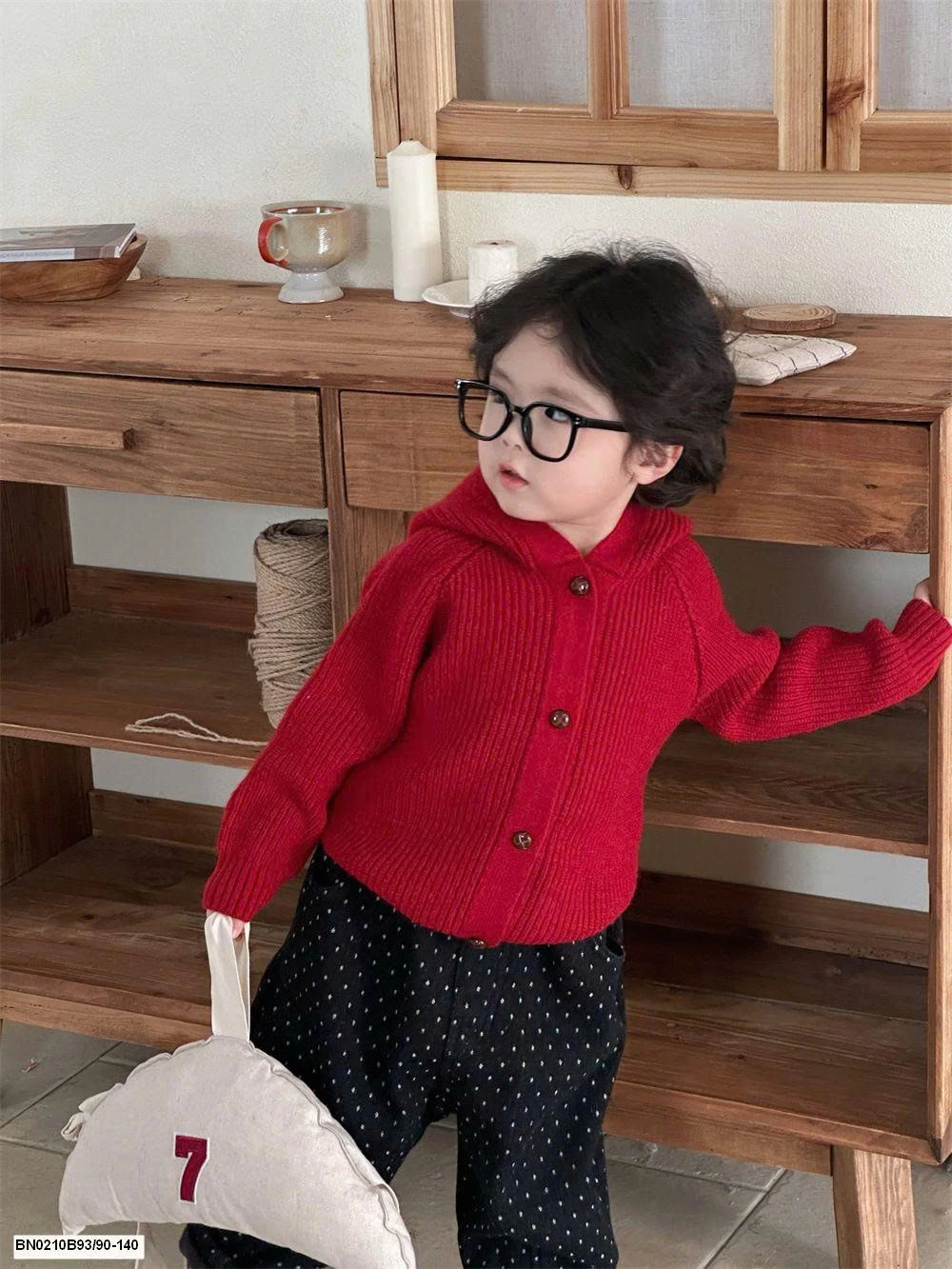 ÁO LEN DỆT TRƠN MÀU LIỄN MŨ CHO BÉ