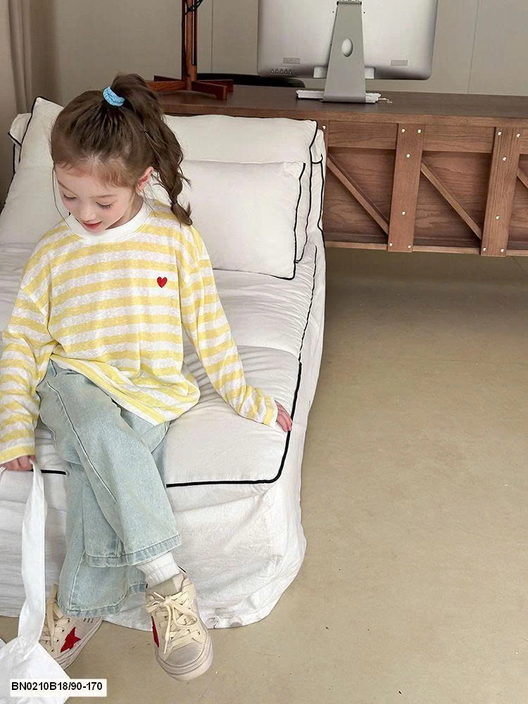 ÁO THUN KẺ DÀI TAY AMBB  25B065