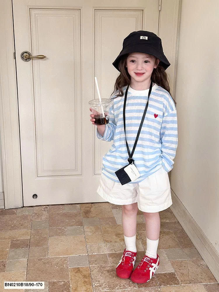 ÁO THUN KẺ DÀI TAY AMBB  25B065