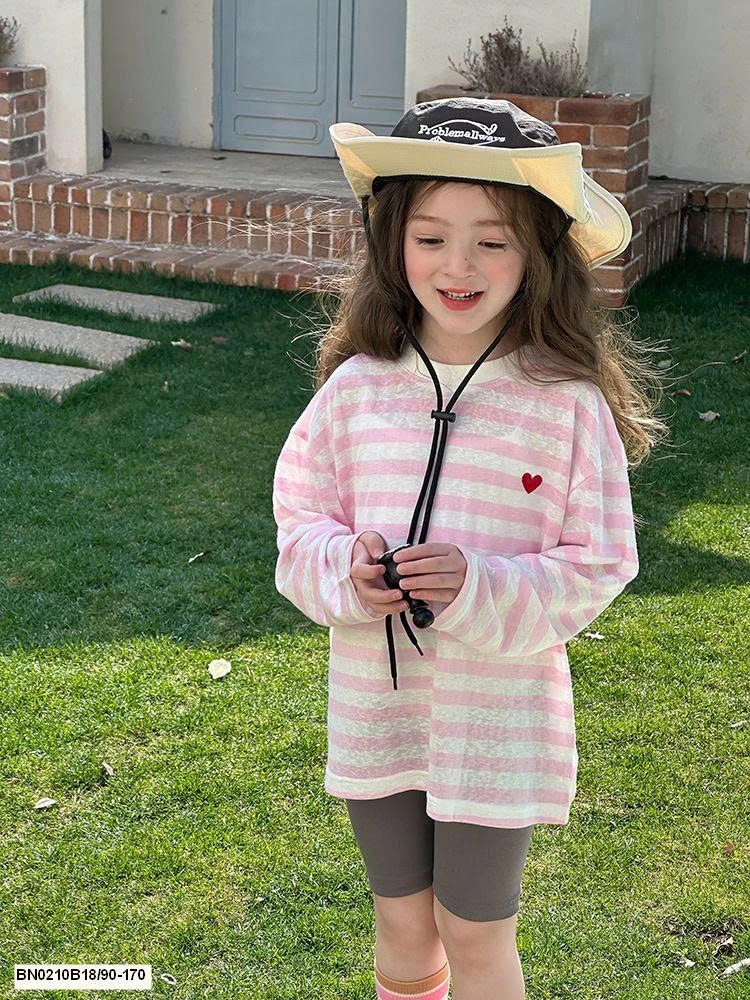 ÁO THUN KẺ DÀI TAY AMBB  25B065