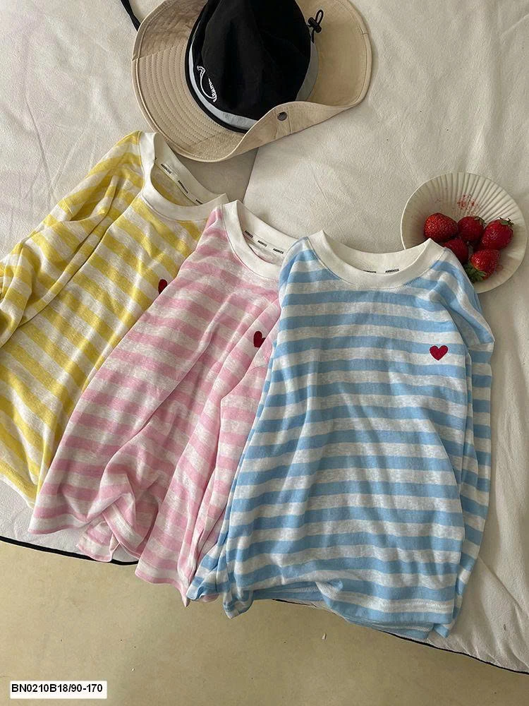 ÁO THUN KẺ DÀI TAY AMBB  25B065