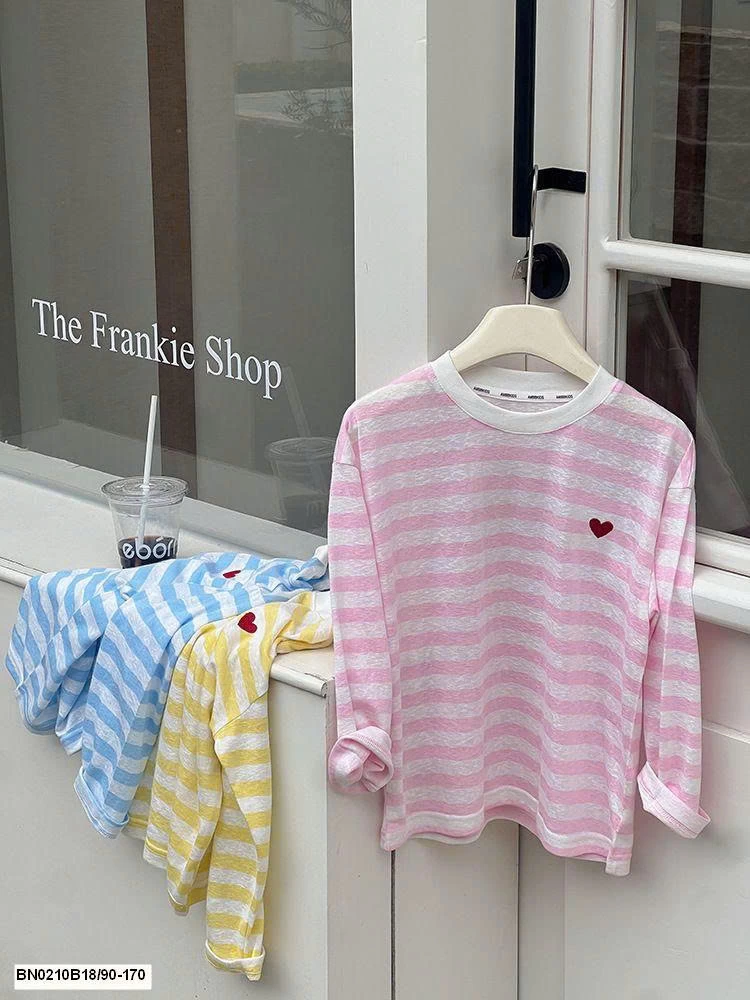 ÁO THUN KẺ DÀI TAY AMBB  25B065