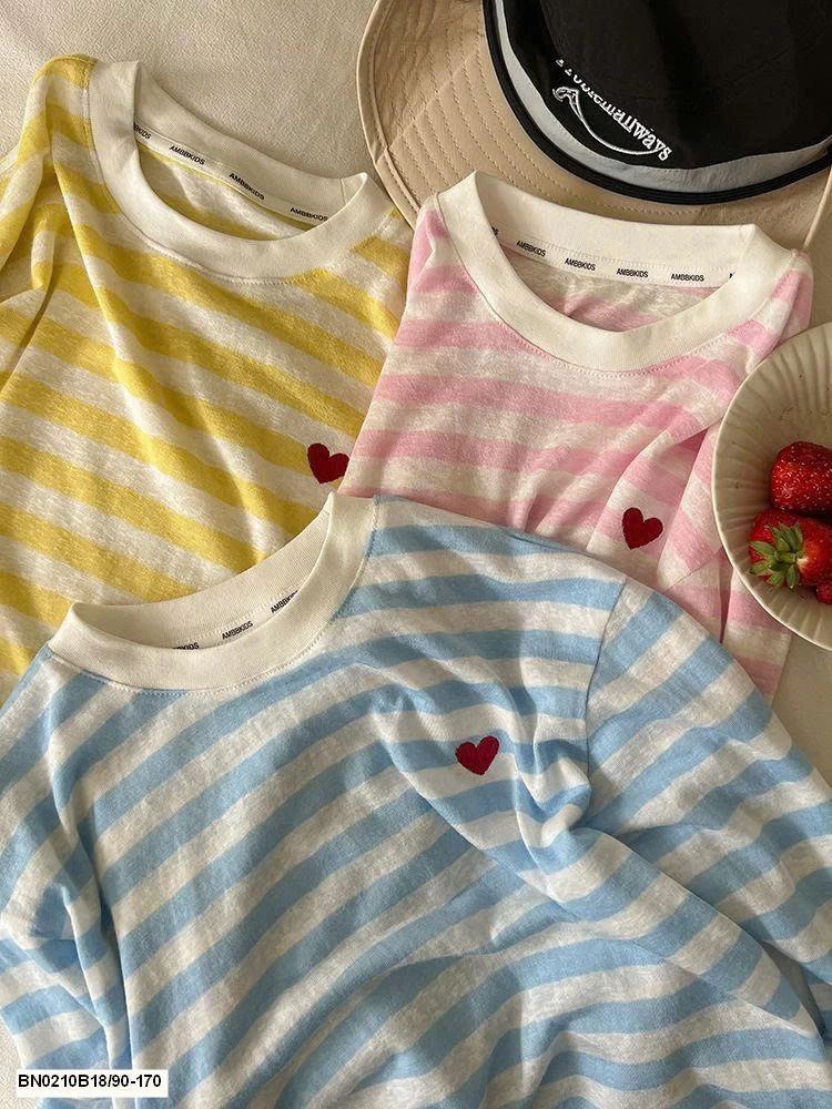 ÁO THUN KẺ DÀI TAY AMBB  25B065