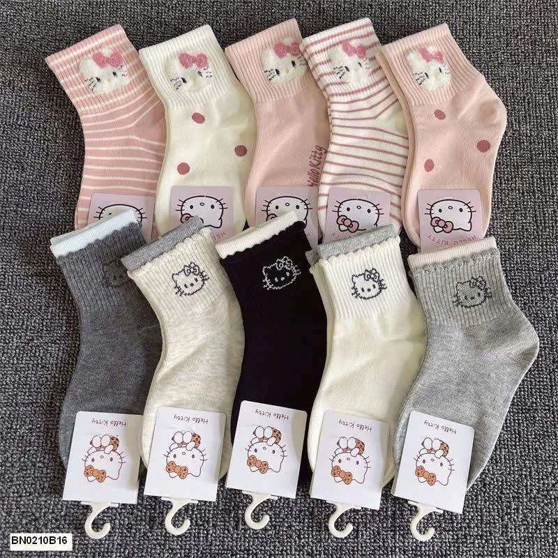 SET 5Đ TẤT KITTY BÉ GÁI