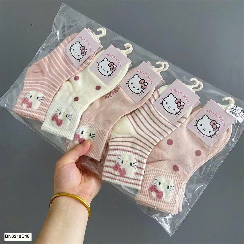 SET 5Đ TẤT KITTY BÉ GÁI