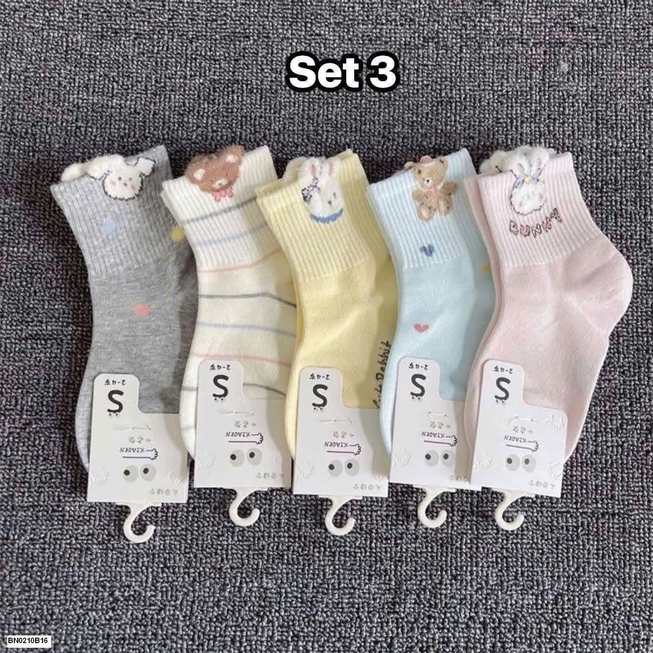 SET 5Đ TẤT KITTY BÉ GÁI