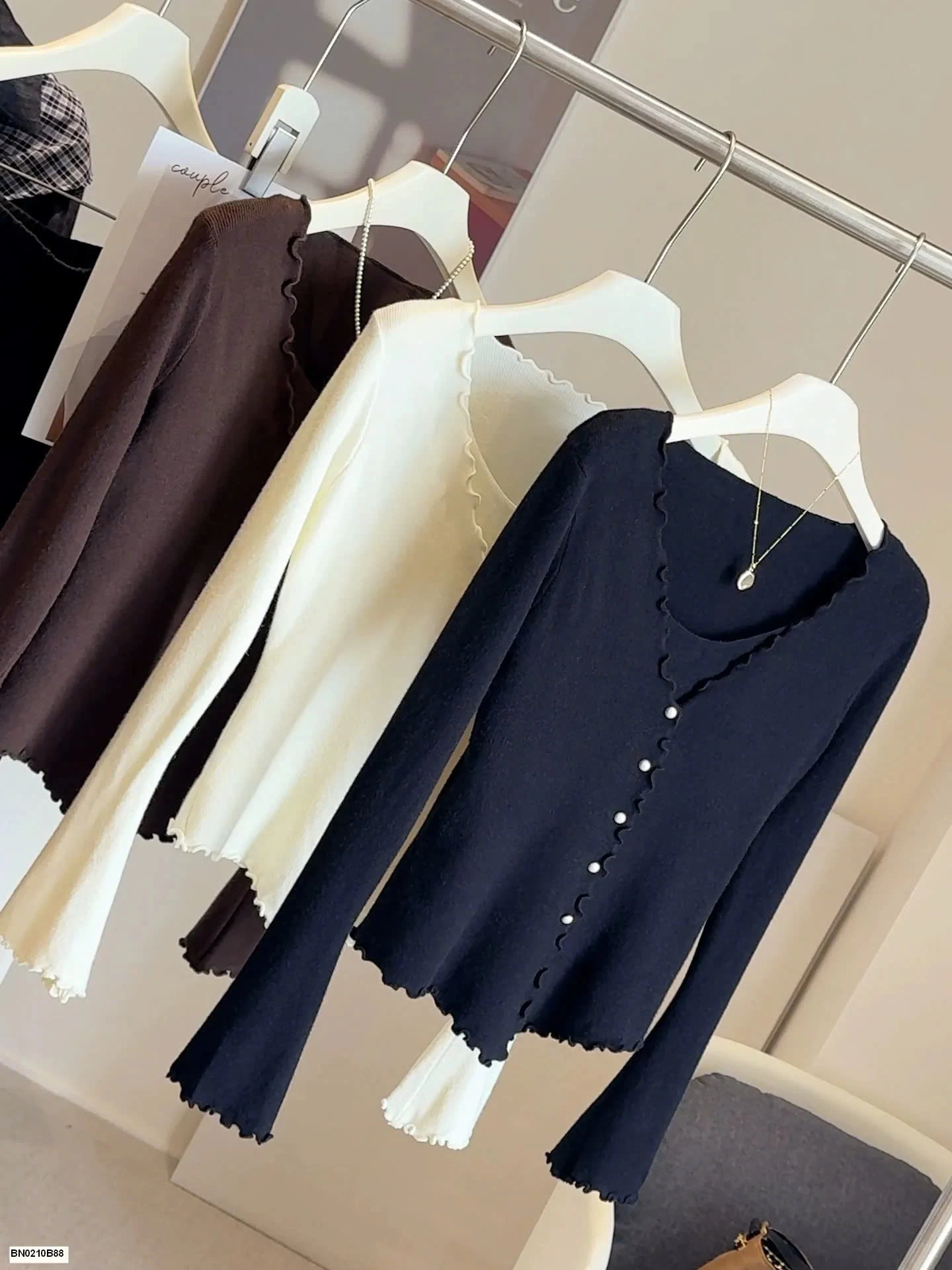 ÁO LEN DỆT KIM VIỀN BÈO GIẢ 2 MẢNH ANNA