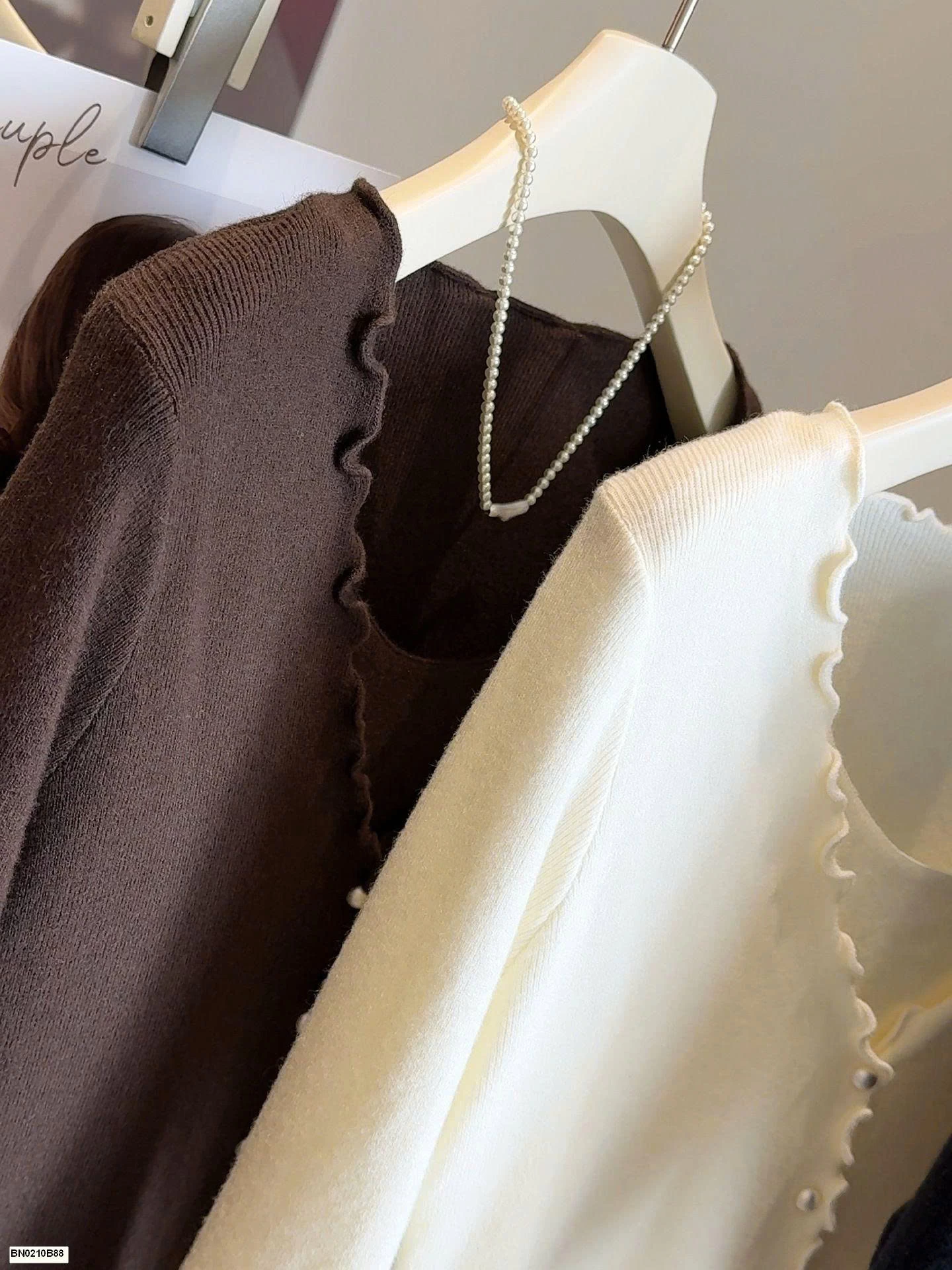 ÁO LEN DỆT KIM VIỀN BÈO GIẢ 2 MẢNH ANNA